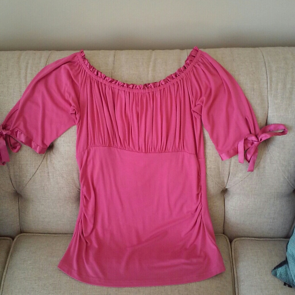 Girly Pink Bow Blouse